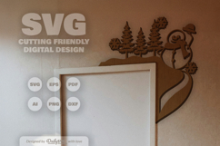 Winter Snowman Door Corner SVG Product Image 2