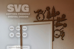 Winter Snowman Door Corner SVG Product Image 2