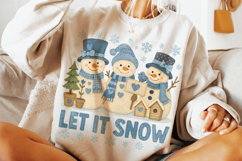 Christmas Snowman PNG, Winter PNG, Holiday PNG, Let it Snow Product Image 2