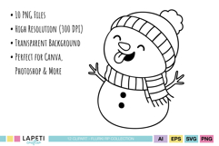 simple snowman drawings for coloring and crafting