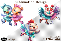 Winter sports clipart, American sports, animal clipart Product Image 1