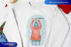 Winter Sublimation I Love Winter PNG Product Image 1