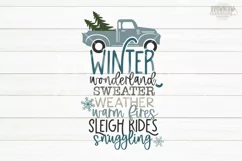 Farmhouse Winter Subway Word Art Sign SVG/Cut File Product Image 2