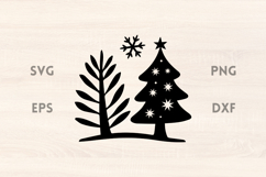 Festive Trees Christmas SVG Scene Product Image 1