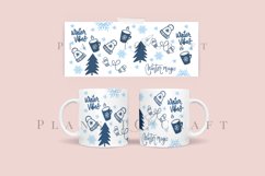 winter vibes coffee mug glass wrap svg 11oz 15oz mug svg presized for 11oz 15oz glass ready to cut and sublimation files