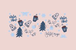 winter vibes libbey beer glass can wrap svg presized template for 16oz and 20oz glass