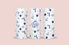 winter vibes skinny tumbler sublimation wrap with high resolution 300 DPI and transparant background perfect for 20oz and 30oz skinny tumbler