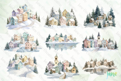 Winter Village Sublimation Clipart Bundle Product Image 2