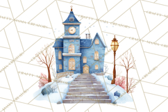 Winter Village Scene Builder Clipart PNG, Christmas Png Product Image 2