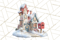 Winter Village Scene Builder Clipart PNG, Christmas Png Product Image 4