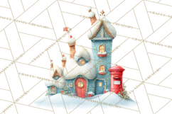 Winter Village Scene Builder Clipart PNG, Christmas Png Product Image 5