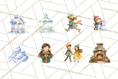 Winter Village Scene Builder Clipart PNG, Christmas Png Product Image 2