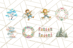Winter Village Scene Builder Clipart PNG, Christmas Png Product Image 3