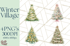 Winter Village Scene Builder Clipart PNG, Christmas Png Product Image 1
