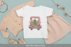 Vintage Christmas Truck Hand Painted PNG Product Image 2