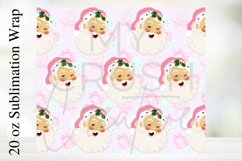 Vintage Santa Pink Tumbler Wrap PNG for 20 oz Skinny Product Image 2