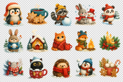 Winter clipart printable sublimation bundle png Product Image 2