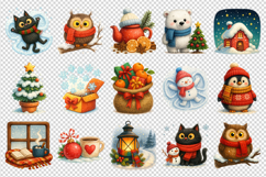 Winter clipart printable sublimation bundle png Product Image 2