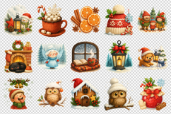 Winter clipart printable sublimation bundle png Product Image 3