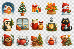 Winter clipart printable sublimation bundle png Product Image 3