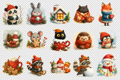 Winter clipart printable sublimation bundle png Product Image 3