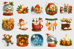 Winter clipart printable sublimation bundle png Product Image 4