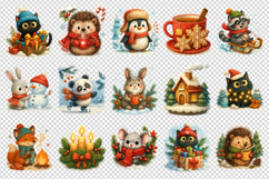 Winter clipart printable sublimation bundle png Product Image 4