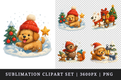 Winter clipart printable sublimation design png Product Image 1