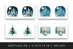Winter mug wrap printable sublimation design Product Image 2