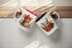 Winter mug wrap printable sublimation design Product Image 3