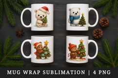 Winter mug wrap printable sublimation design Product Image 1