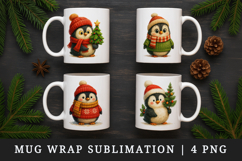 Winter mug wrap printable sublimation design Product Image 1