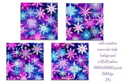 Winter Background, Winter Seamless Snowflake Patterns, s54 Product Image 2