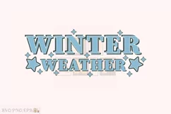 Winter Weather, Winter Christmas SVG T-shirt Design Product Image 1