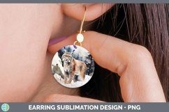 GorgeousWinter Wild Cats Round Earrings design.