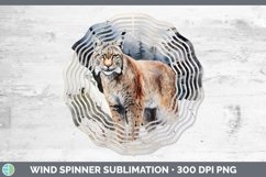 GorgeousWinter Wild Cats Wind Spinner design.