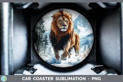 GorgeousWinter Wild Cats Car Coaster design.