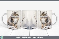 GorgeousWinter Wild Cats Mug Wrap design.