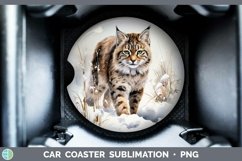 GorgeousWinter Wild Cats Car Coaster design.
