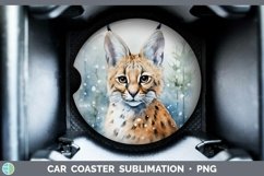 GorgeousWinter Wild Cats Car Coaster design.