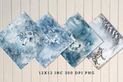 Winter Wolf Seamless Digital Paper Bundle Product Image 3