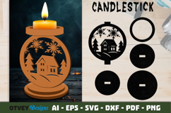 Winter Wonderland Candlestick Lasercut Product Image 1