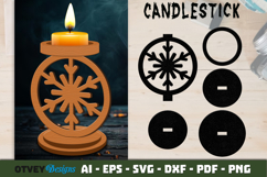 Winter Wonderland Candlestick Lasercut Product Image 1