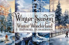 Winter Backgrounds, 15x15 Winter Season Wonderland, Castles Product Image 1