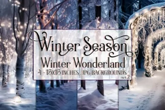 Winter Backgrounds, 15x15 Winter Season Wonderland, Snow Product Image 1