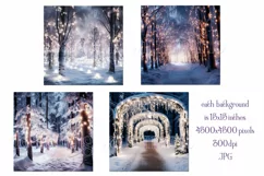 Winter Backgrounds, 15x15 Winter Season Wonderland, Snow Product Image 2