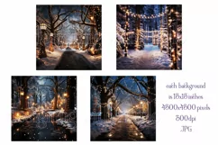 Winter Backgrounds, 15x15 Winter Season Wonderland, Snow Product Image 2