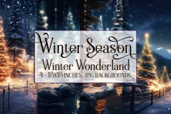 Winter Backgrounds, 15x15 Winter Season Wonderland, Snow Product Image 1