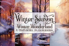 Winter Backgrounds, 15x15 Winter Season Wonderland, Stream Product Image 1
