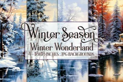 Winter Backgrounds, 15x15 Winter Season Wonderland, River Product Image 1